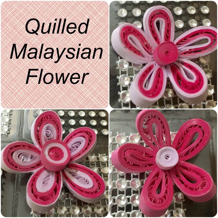 Quilling Malaysian Flower tutorial - 3 Different Variations #8