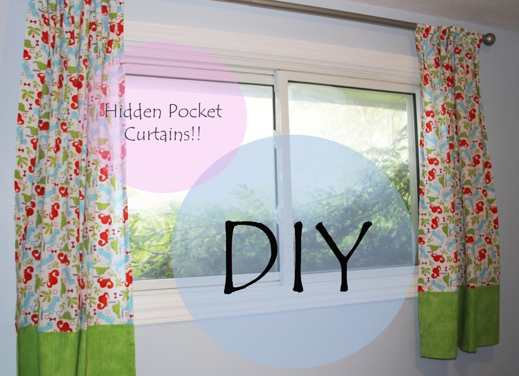 Tutorial hidden pocket curtains for bedroom