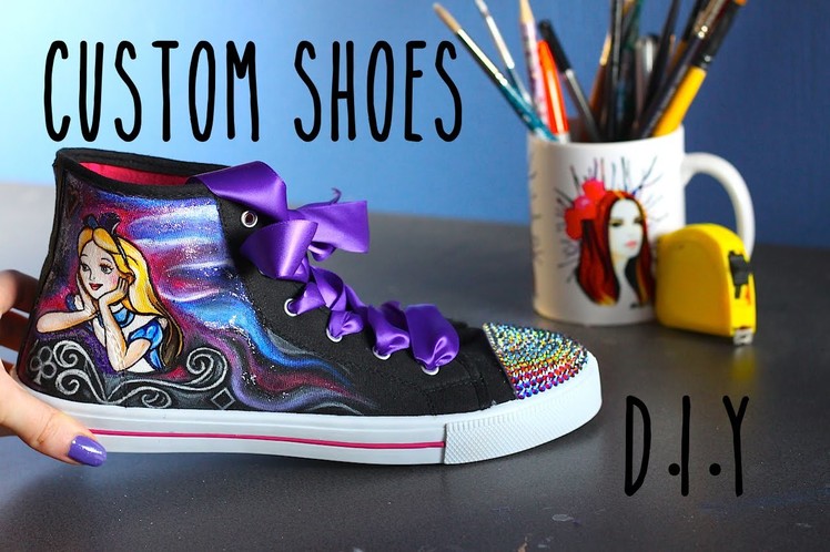 Tutorial: How to Paint Shoes! PAINT BLING & CUSTOMIZE Pinterest Tumblr How to