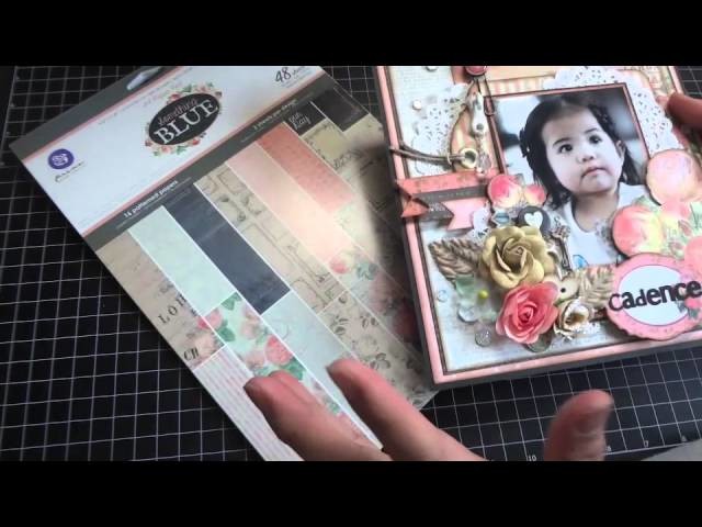 Tutorial: Layout featuring Prima's "Something Blue" collection