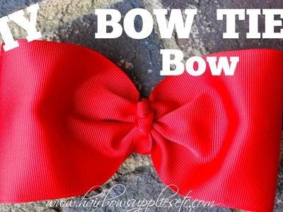 Bow Tie Hair Bow Tutorial - Large Bow Tie Bow with 3 inch ribbon - Hairbow Supplies, Etc.