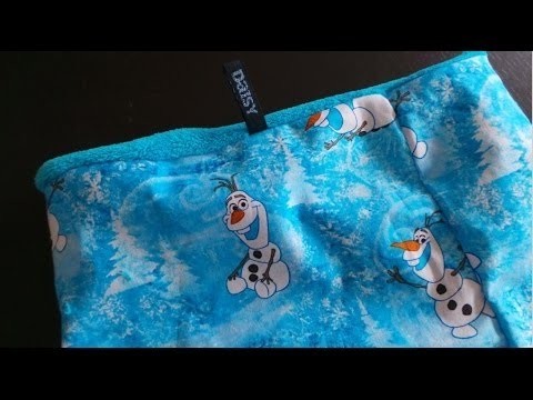 DaIsY´s DIY - sew kid´s infinty scarf with Frozen Olaf fabric - full screen HD