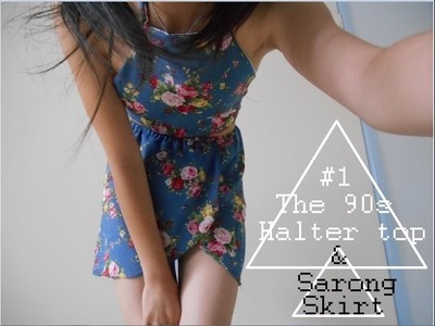 DIY: Easy 90s Halter Top & Sarong Skirt Set