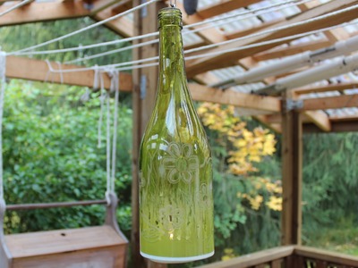 DIY tea light from glass bottle.  with dremel.