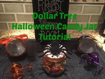 Dollar Tree Halloween Candy Jar Tutorial