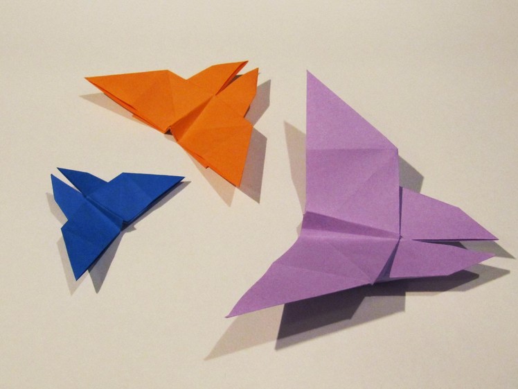 Origami Easy Butterfly - Tutorial - How to make an easy origami butterfly