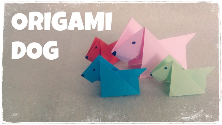 Origami for Kids - Origami Dog Tutorial (Very Easy)