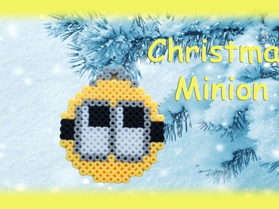TUTORIAL Hama Beads Pyssla Perler Beads. How to Make Christmas ball Minion