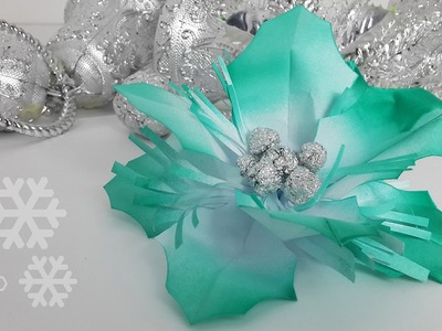 Tutorial: How to Male Paper and Aluminum Foil Holly Berries Decoration for Christmas