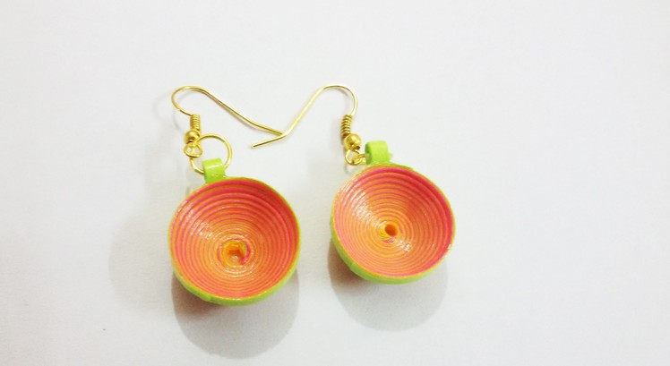 59. Neon Color 3D Quilling Earrings Tutorial