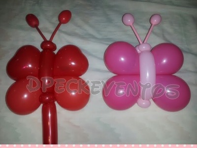Como hacer una mariposa - How to make a Butterfly balloons - tutorial