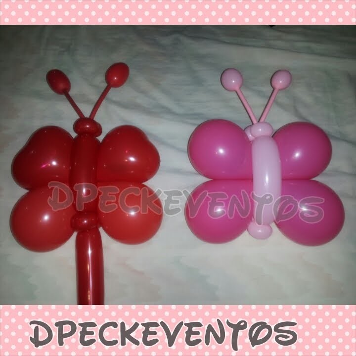 Como hacer una mariposa - How to make a Butterfly balloons - tutorial
