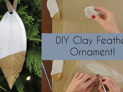 DIY Clay Feather Ornament