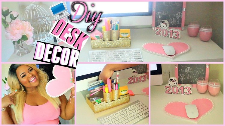 ♡DIY Desk Decorations + Organization! Make Your Desk Super Cute & Girly♡ | BrianaLeeBeauty |