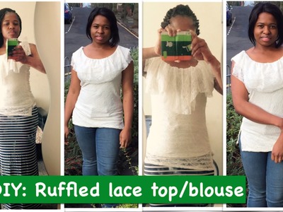 DIY: Lace top.blouse with ruffles