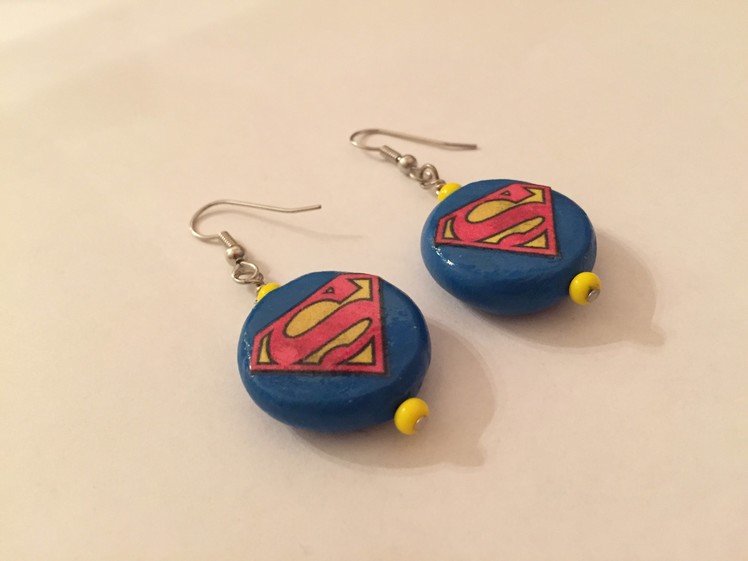 DIY Superman Earrings