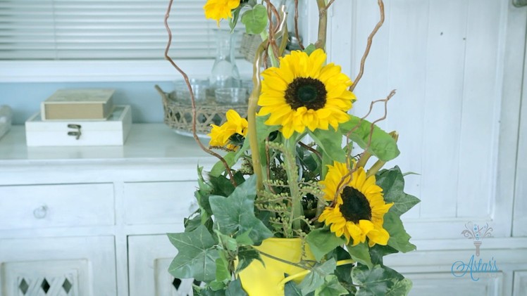 Flowers & Floristry Tutorial: Sunflower and Bamboo Arrangement