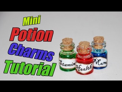 How to make mini fantasy potion charms. Quick and easy tutorial.