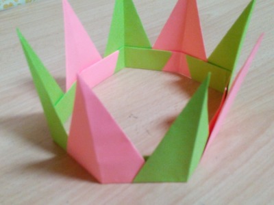 How to Make Origami Modular Spiky Crown - Tutorial .