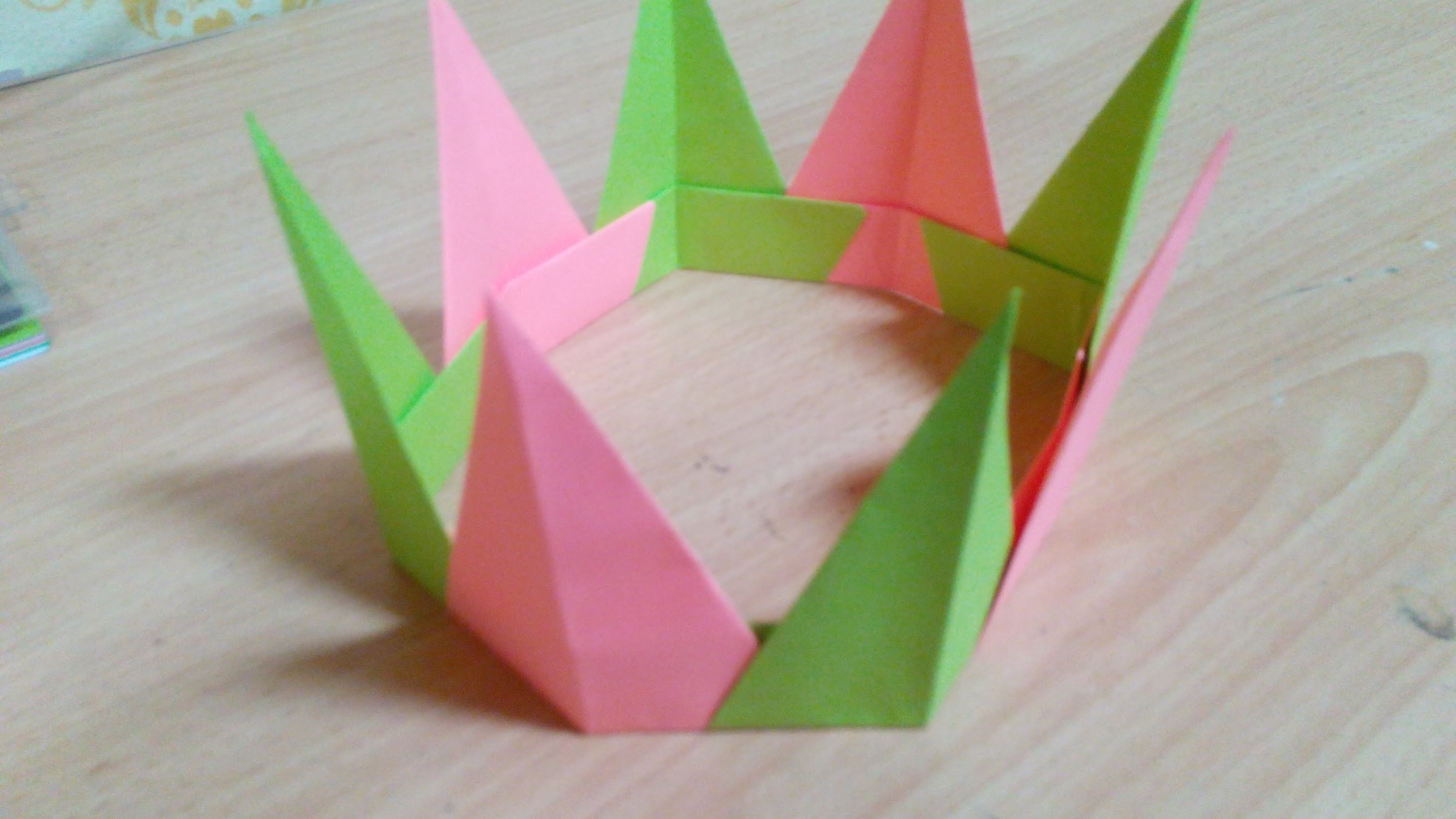 Оригами корона схема
