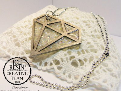 ICE Resin Valentine Diamond Necklace Tutorial