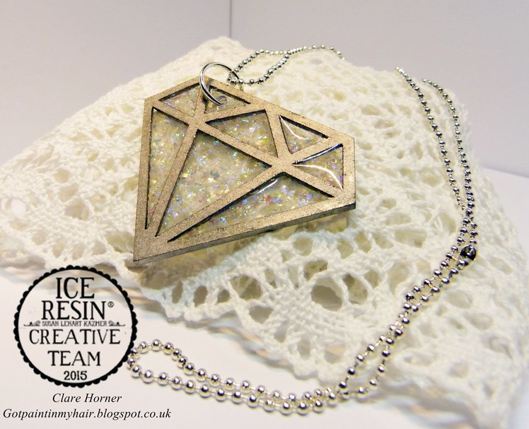 ICE Resin Valentine Diamond Necklace Tutorial