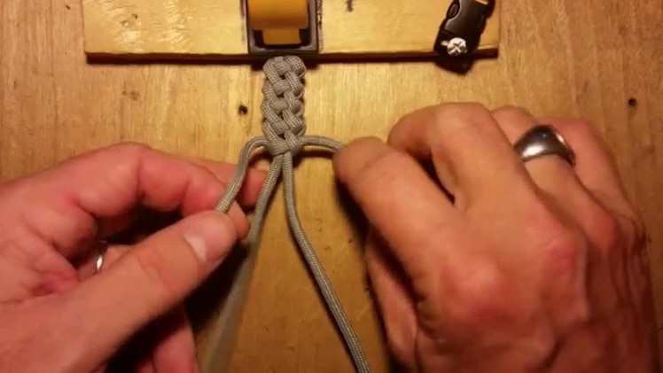 Knot Tutorial 3 of 3 (Vertical Crown Knot or Double Crown Sinnet)