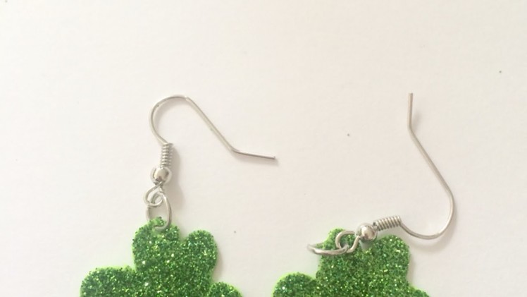 Make Glitter Shamrock Earrings - DIY Style - Guidecentral