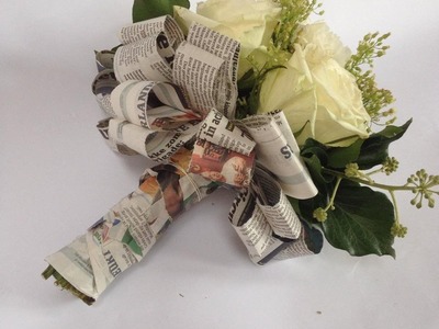 Newspaper Bouquet tutorial