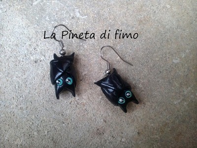Orecchini a pipistrello tutorial - bat earrings tutorial - EASY