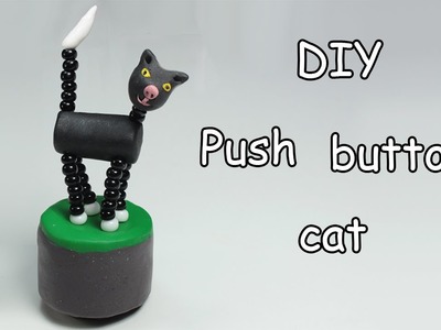 Push button cat - Muñeco a presión - Fimo tutorial