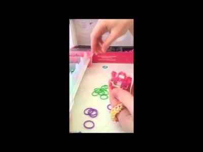 Rainbow Loom Bungie-Cord Bracelet.Ring Tutorial (Finger Loom)