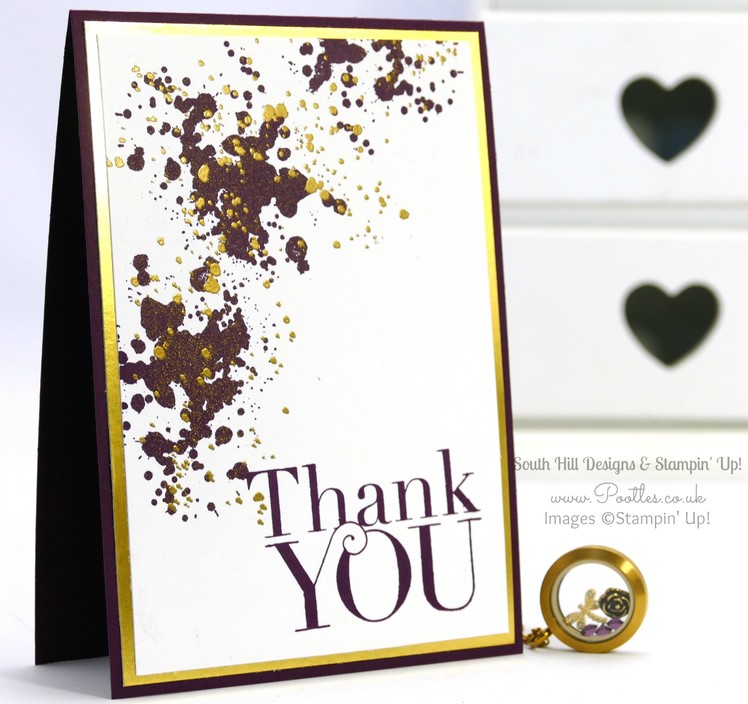 South Hill Designs & Stampin' Up! Sunday Gold + Purple Card Locket Tutorial