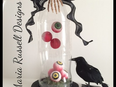 Tutorial~Halloween Eyeballs Cloche Using Empty Soda Bottle