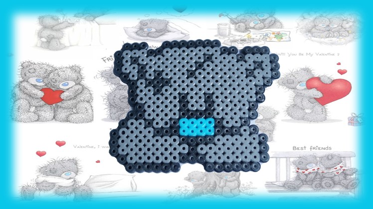 TUTORIAL Hama Beads Pyssla Perler Beads. How to Make a Teddy Bear