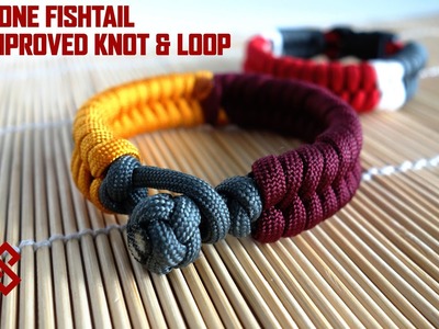 Two Color Fishtail (No Buckles) Paracord Bracelet Tutorial (Improved Knot and Loop Method)