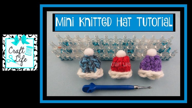 Craft Life ~ Mini Knitted Hat Tutorial ~ DIY Pins Hair Elastics & Clips