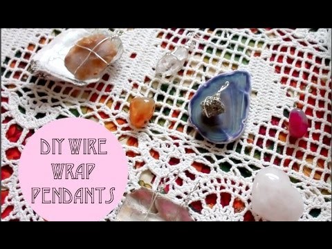 DIY Wire Wrapped Crystal Necklaces