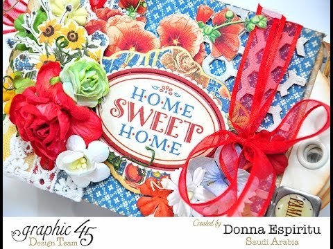 Donna Espiritu Graphic45 Home sweet home tag mini tutorial