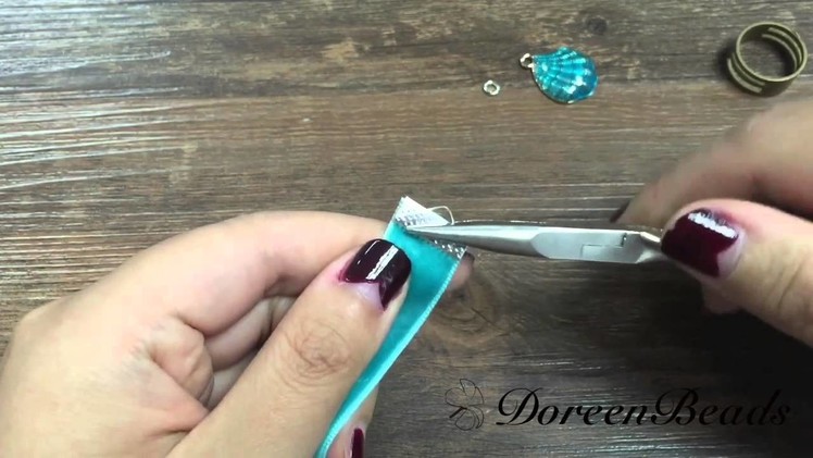 Doreenbeads Jewelry Making Tutorial - How to Make A Cute Charm Bookmark