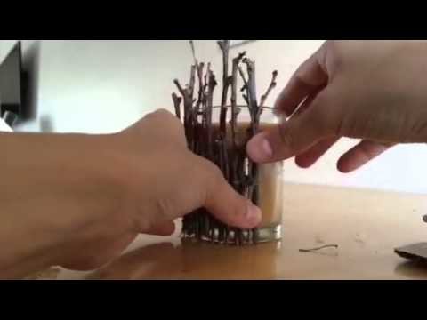 Fall decor tutorial-twig candle