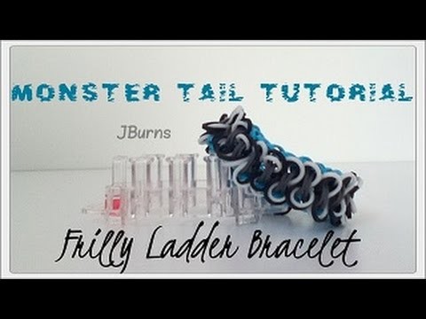 How to Loom: Frilly Ladder bracelet (Monster Tail Tutorial)