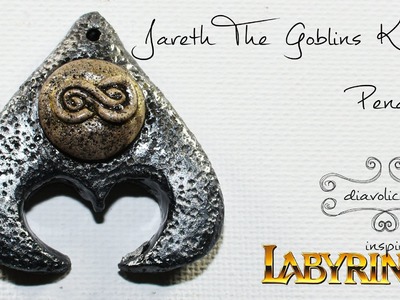 Jareth The Goblin King necklace - Labyrinth inspired polymer clay TUTORIAL