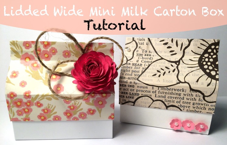 Lidded Wide Mini Milk Carton Box Tutorial