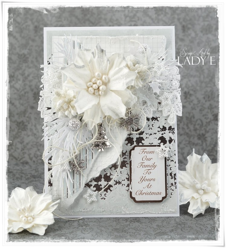 Monochrome Christmas Tutorial Card Wild Orchid Crafts DT