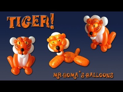 Tiger Balloon Animal Tutorial (Balloon Twisting and Modeling #24)