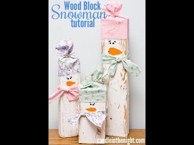Wood Block Snowmen: A step by step tutorial part 1