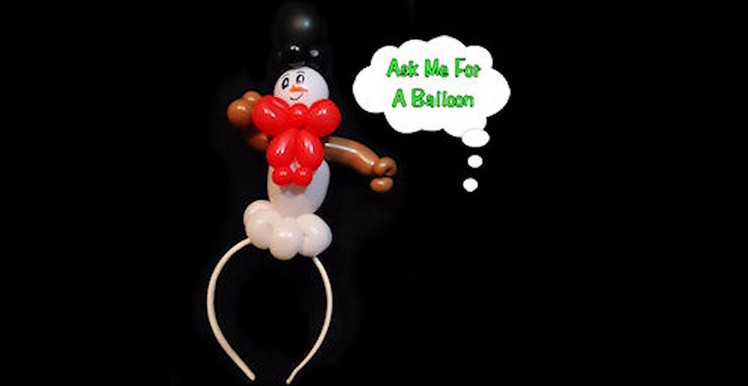 Balloon Mini Snowman Headband Tutorial