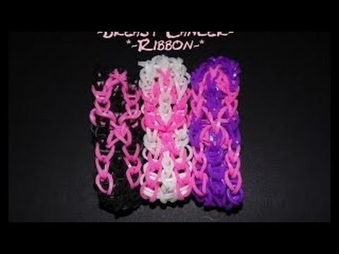 "Breast Cancer Ribbon" Bracelet Tutorial on the Wonder loom.