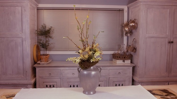 Classic Urn Berry and Protea Arrangement Floristry Tutorial